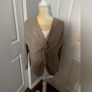 Laurie Felt Sweater in a cocoa color.
